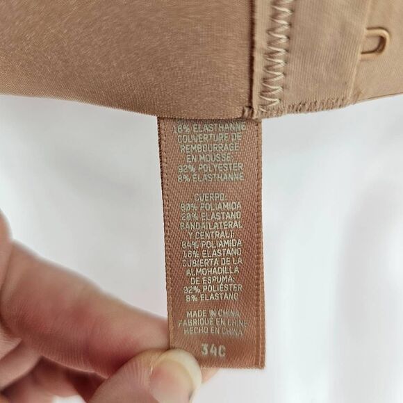 SKIMS Wireless Form T-Shirt Bra Tan 34C New - Picture 4 of 7